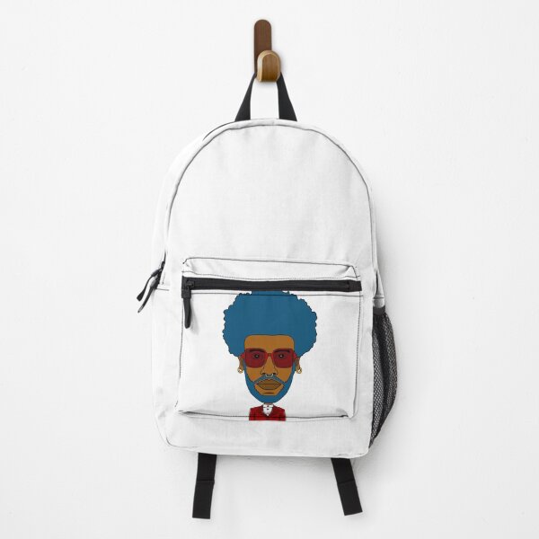 Item preview, Cool Black Queer Guy with blue afro hair, blue beard, red glasses and nose piercing. designed and sold by Eric Sintès.