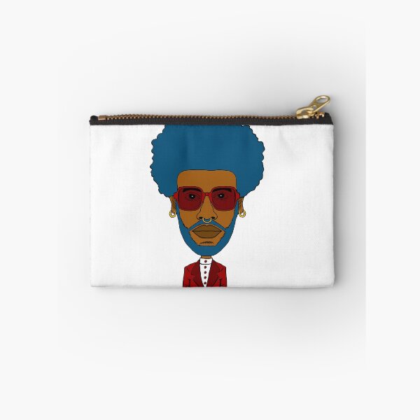 Item preview, Cool Black Queer Guy with blue afro hair, blue beard, red glasses and nose piercing. designed and sold by Eric Sintès.