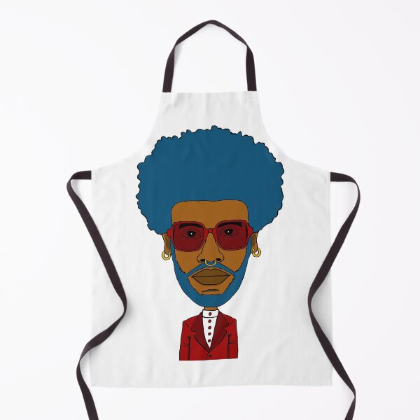 Item preview, Cool Black Queer Guy with blue afro hair, blue beard, red glasses and nose piercing. designed and sold by Eric Sintès.