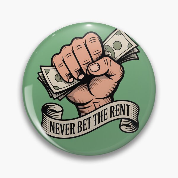 Item preview, Never Bet the Rent – Vintage Tattoo Flash designed and sold by The People’s Punchline.