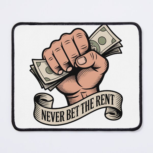Item preview, Never Bet the Rent – Vintage Tattoo Flash designed and sold by The People’s Punchline.