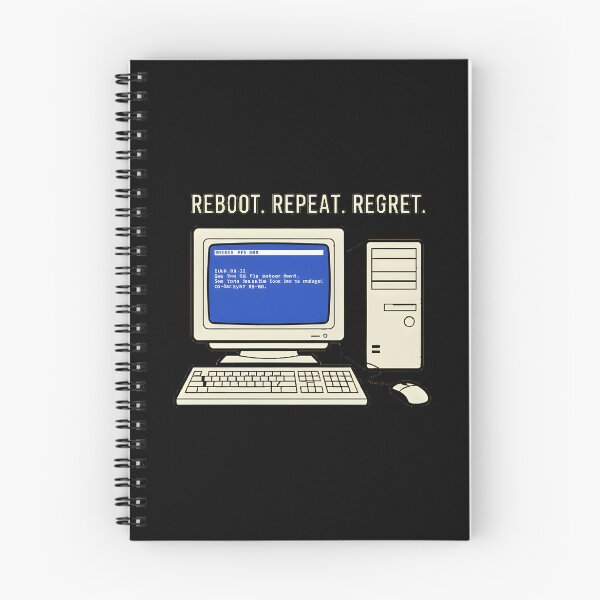 Item preview, Reboot Repeat Regret Funny Retro Tech Blue Screen designed and sold by AbcDigs Studio.