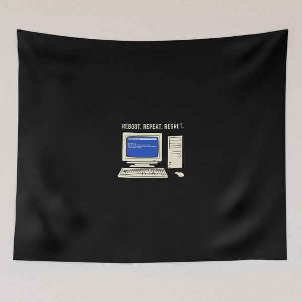 Item preview, Reboot Repeat Regret Funny Retro Tech Blue Screen designed and sold by AbcDigs Studio.