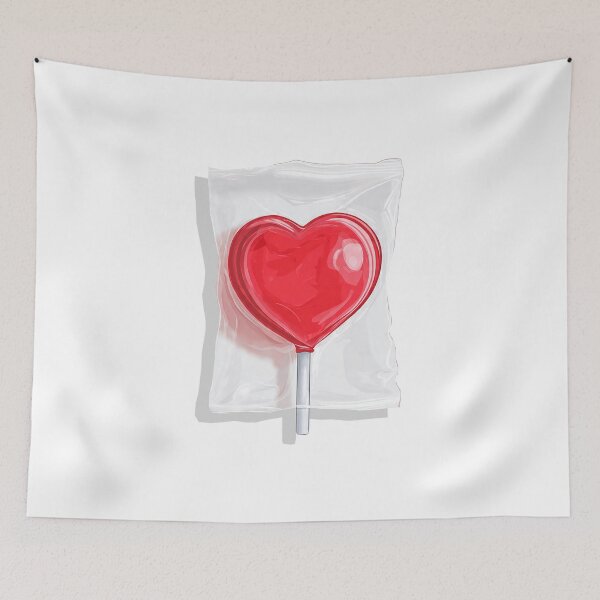 Item preview,  Red Heart Lollipop – Valentine Candy Illustration designed and sold by Verycutethings.