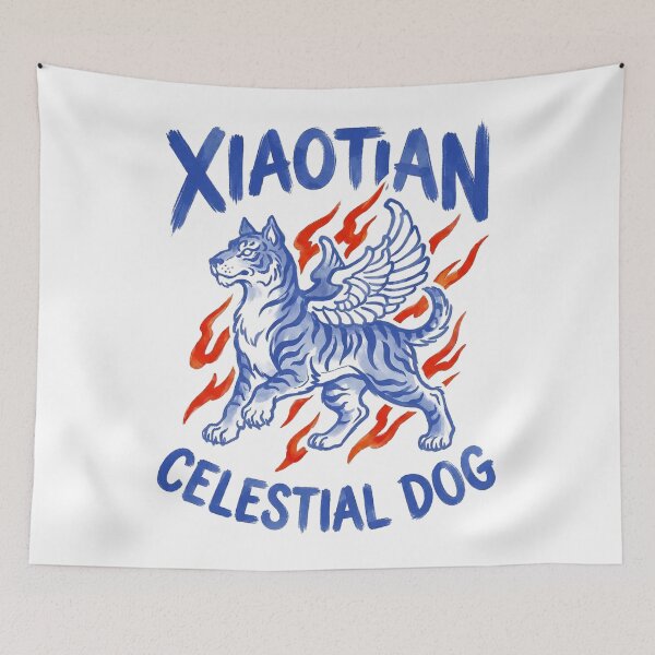 Item preview, Xiaotian Celestial Dog Winged Mythical Beast Art designed and sold by zzz888.