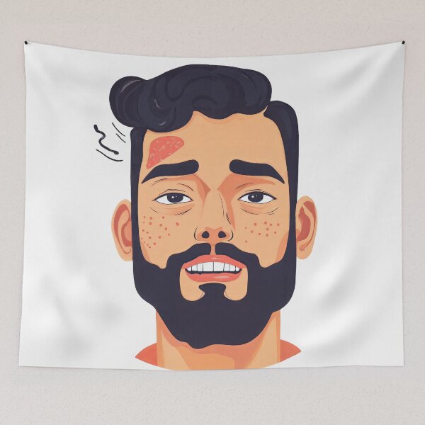 Item preview, Raw Expression: Stylized Portrait of Strain and Skin designed and sold by ForeverPrintsOK.