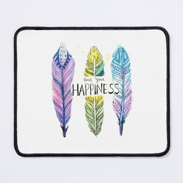 Item preview, Find your Happiness Feathers Black designed and sold by AnjaLiaDesigns.