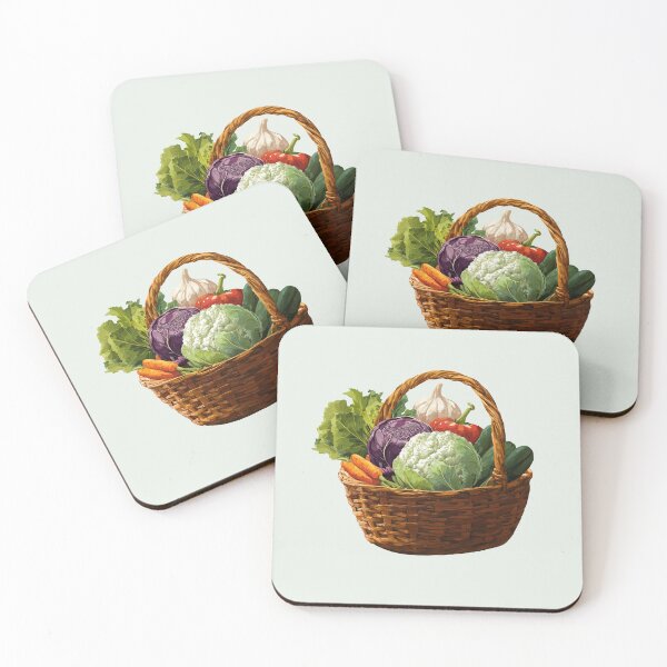 Item preview, Basket with Fresh Vegetables  designed and sold by Bluepineart.