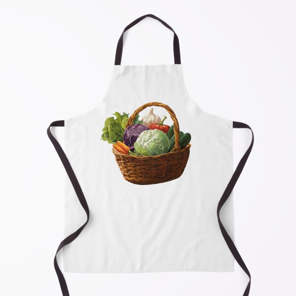 Item preview, Basket with Fresh Vegetables designed and sold by Bluepineart.