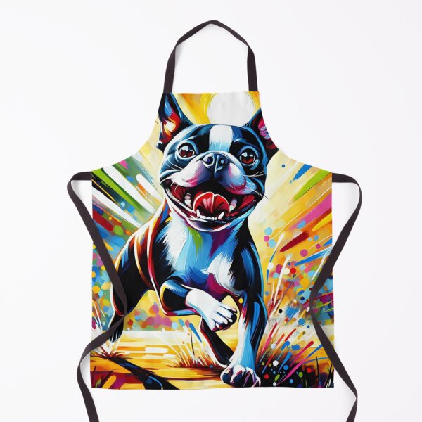Item preview, Boston Terrier Dog Portrait Acrylic Art Print Pet Portrait Gift for Boston Lovers designed and sold by Puppy Puzzles Plus.