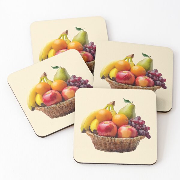 Item preview, Basket Filled with Colorful Fruit designed and sold by Bluepineart.