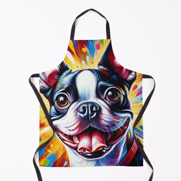 Item preview, Boston Terrier Dog Portrait Acrylic Art Print Pet Portrait Gift for Boston Lovers designed and sold by Puppy Puzzles Plus.