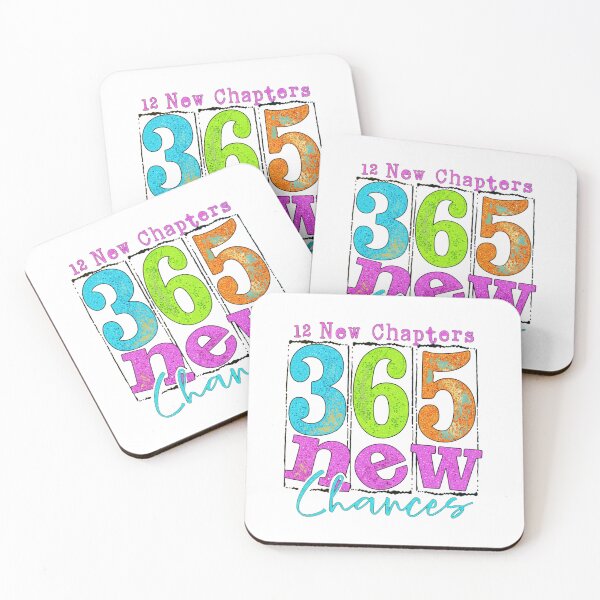Item preview, 12 New Chapters 365 New Chances — Vibrant New Year Typography & Inspirational Quote designed and sold by Colorful-Garden.