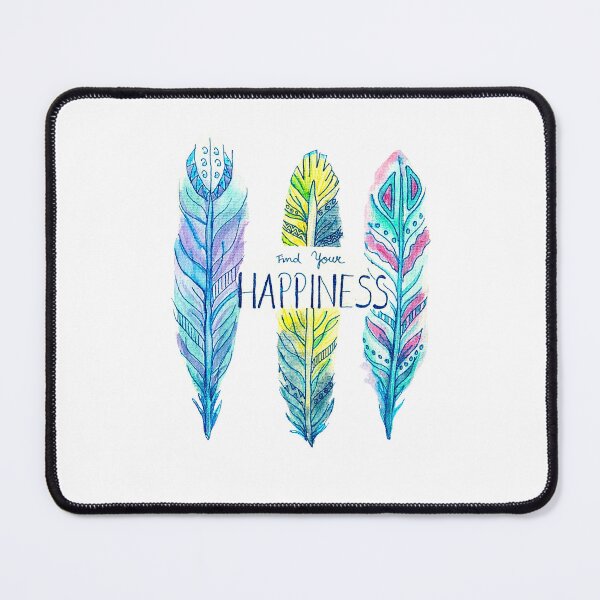 Item preview, Find your Happiness Feathers Blue designed and sold by AnjaLiaDesigns.