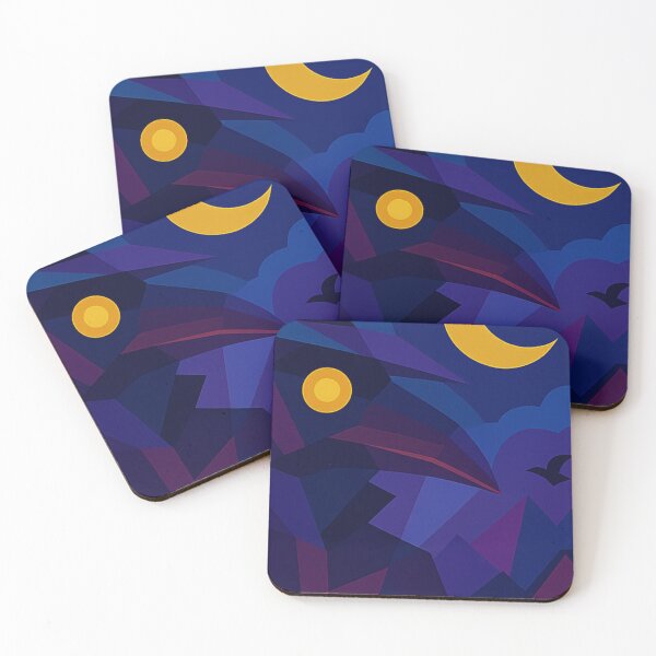Item preview, THE CROW WITHIN – Unique Colorful Cubist Night Vision Hello Neighbor Crowman Fan Art designed and sold by Owlic.artwear.