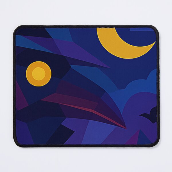 Item preview, THE CROW WITHIN – Unique Colorful Cubist Night Vision Hello Neighbor Crowman Fan Art designed and sold by Owlic.artwear.