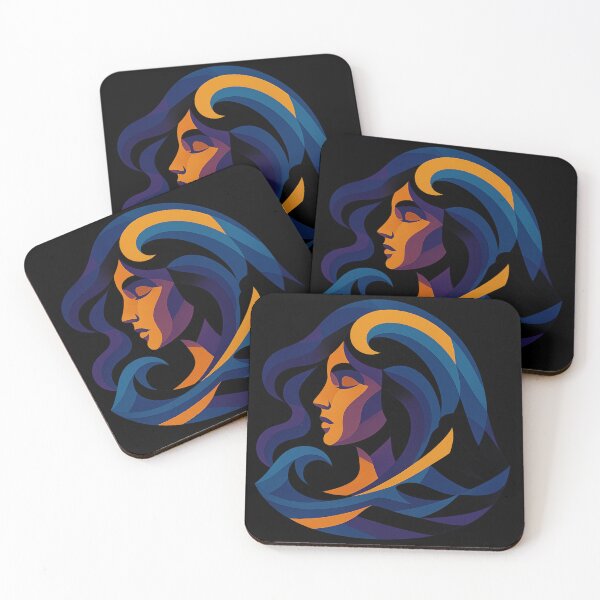 Item preview, BE LIKE WATER | Water Spirit Flow Art Design | Owlic Colorful Modern Cubism Harmonic Nature Elements Artwork designed and sold by Owlic.artwear.
