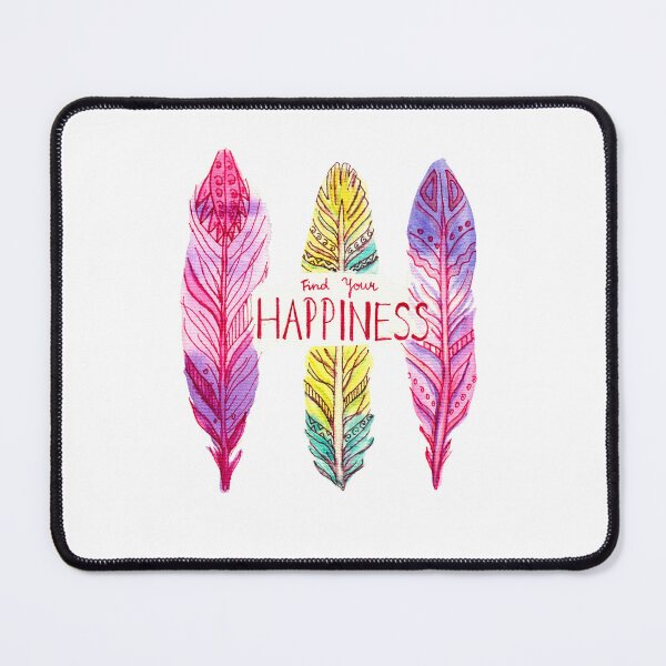 Item preview, Find your Happiness Feathers Red designed and sold by AnjaLiaDesigns.