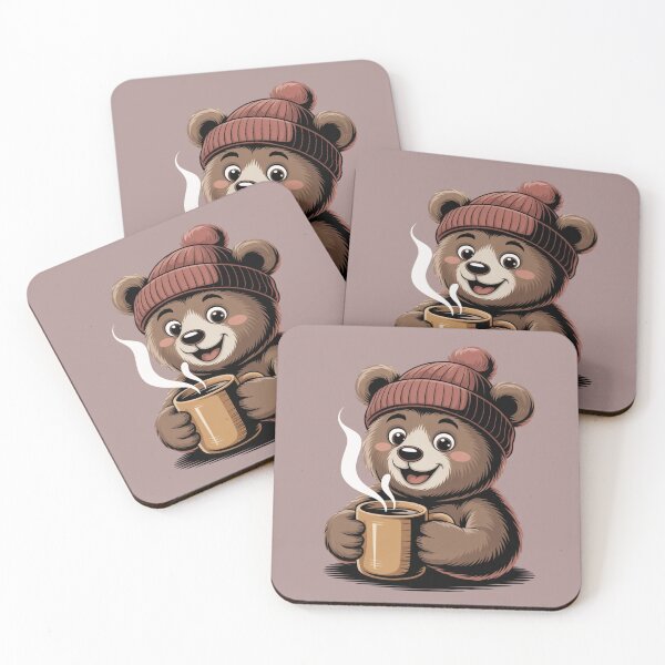 Item preview, Cozy Coffee Bear Illustration designed and sold by Artur-GrafiTee.