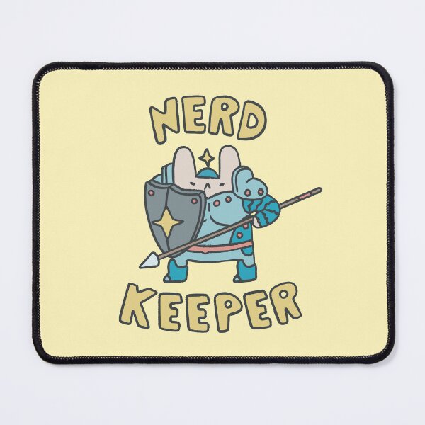 Item preview, Nerd Keeper – Cute Bunny Fantasy Warrior Illustration designed and sold by brolart.