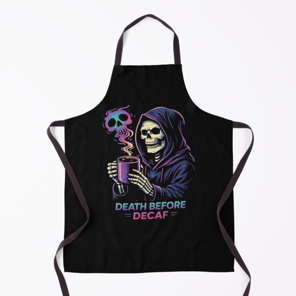 Item preview, Death Before Decaf - Funny Grim Reaper Coffee Skeleton designed and sold by JakubDesigns89.