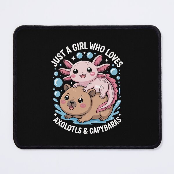 Item preview, just a girl who loves axolotl and capybaras designed and sold by jkrphoto.