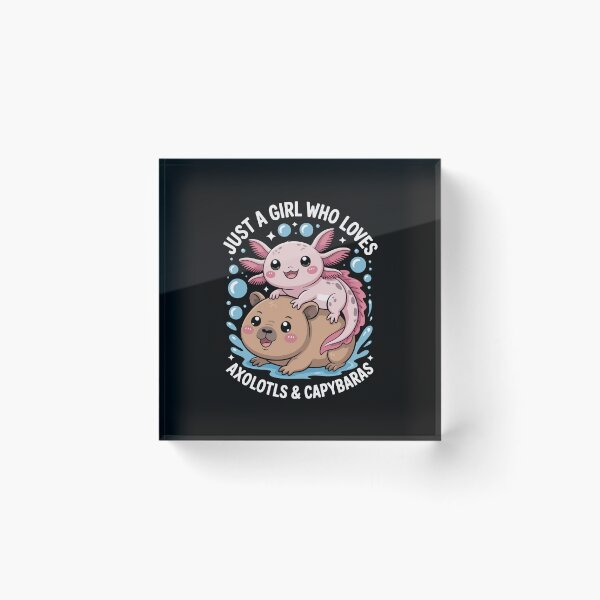 Item preview, just a girl who loves axolotl and capybaras  designed and sold by jkrphoto.