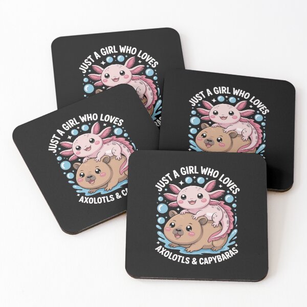 Item preview, just a girl who loves axolotl and capybaras  designed and sold by jkrphoto.