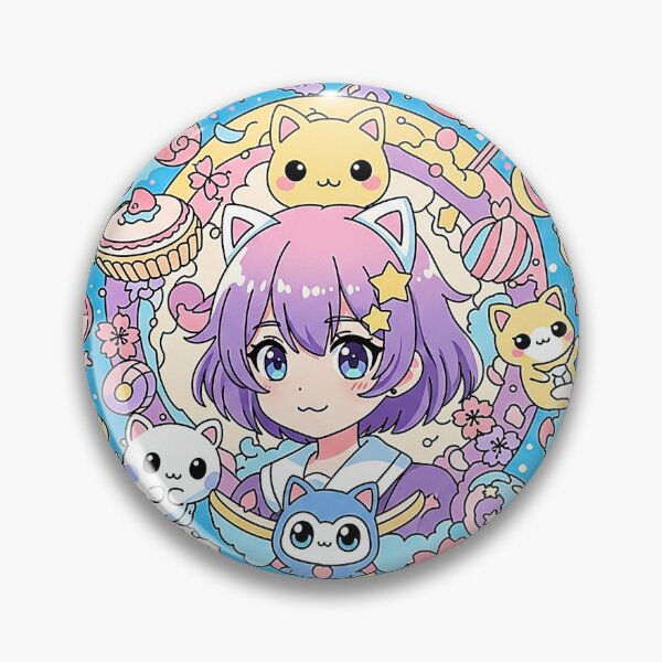 Item preview, Pastel Kawaii Anime Cat Girl Candy Wonderland designed and sold by SholoStudio.