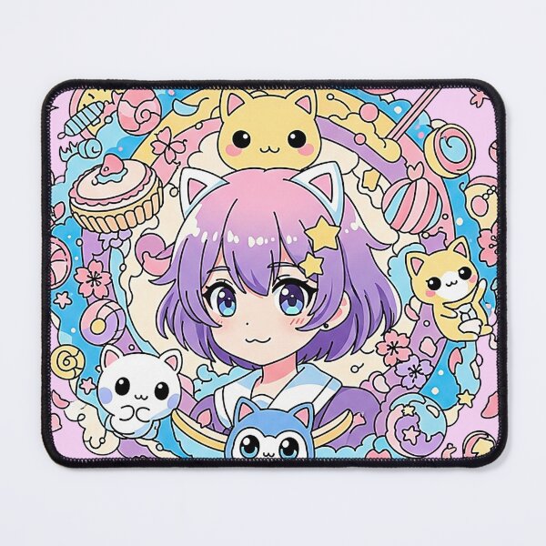 Item preview, Pastel Kawaii Anime Cat Girl Candy Wonderland designed and sold by SholoStudio.