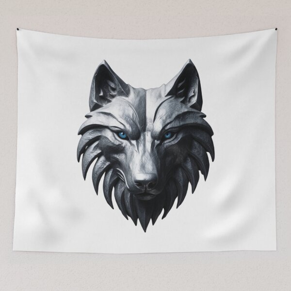 Item preview, Silver Wolf – Power Symbol – Dark Fantasy Emblem designed and sold by Traumrausch.