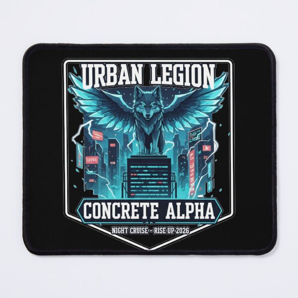Item preview, Urban Legion: Concrete Alpha - Winged Wolf Neon City Graphi designed and sold by AresForge.