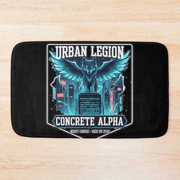 Item preview, Urban Legion: Concrete Alpha - Winged Wolf Neon City Graphi designed and sold by AresForge.
