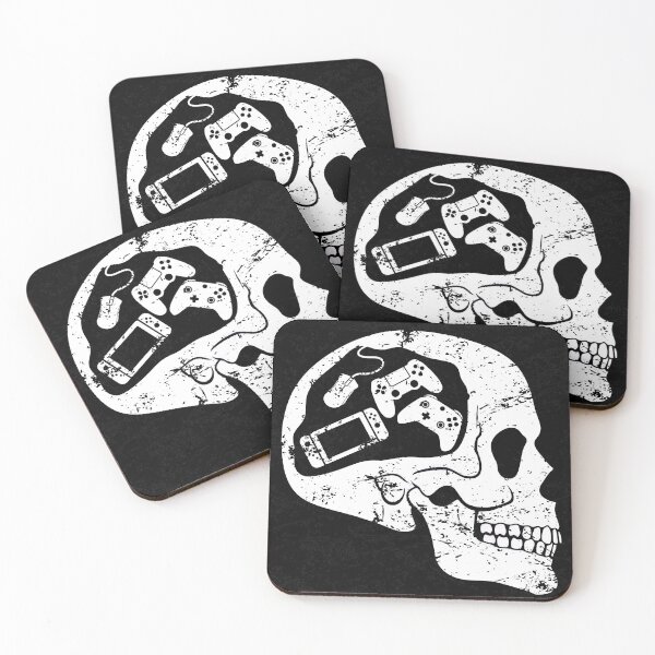 Item preview, Video Game Skull Brain Hardcore Gamer Controllers designed and sold by SpookshowDesign.