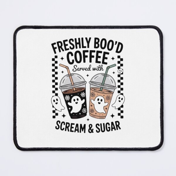Item preview, Freshly Boo'd Coffee Halloween Shirt Funny Scream & Sugar Spooky Graphic Tee designed and sold by Realisticflowz.