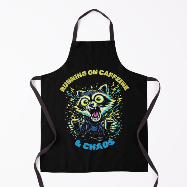 Item preview, Running on Caffeine and Chaos - Funny Electric Raccoon designed and sold by JakubDesigns89.