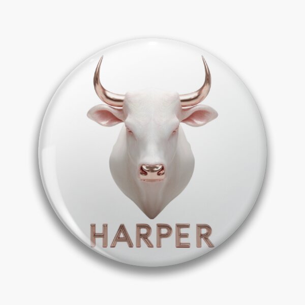 Item preview, Harper Taurus – Zodiac Bull Luxury Name Art designed and sold by AlexLineArt.