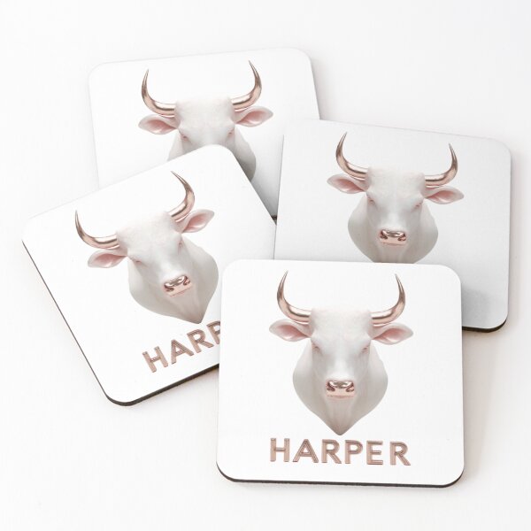 Item preview, Harper Taurus – Zodiac Bull Luxury Name Art designed and sold by AlexLineArt.