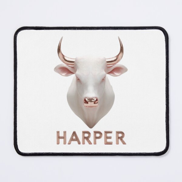 Item preview, Harper Taurus – Zodiac Bull Luxury Name Art designed and sold by AlexLineArt.