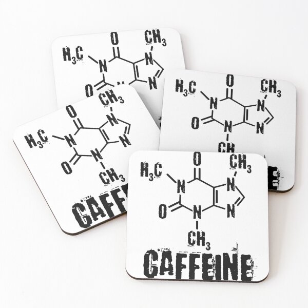 Item preview, Funny Nerdy Caffeine Chemical Formula Chemistry Science Teacher Black Text designed and sold by MathWare MathClips.