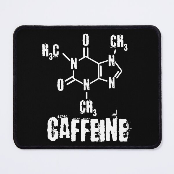 Item preview, Funny Nerdy Caffeine Chemical Formula Chemistry Science Teacher White Text designed and sold by MathWare MathClips.
