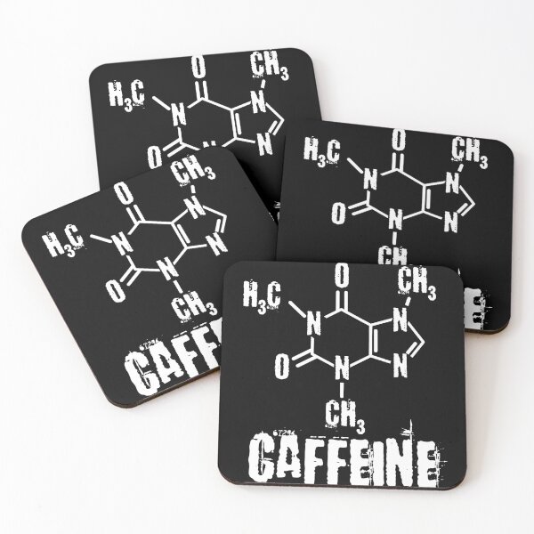 Item preview, Funny Nerdy Caffeine Chemical Formula Chemistry Science Teacher White Text designed and sold by MathWare MathClips.