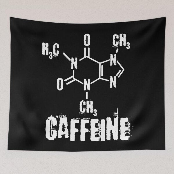 Item preview, Funny Nerdy Caffeine Chemical Formula Chemistry Science Teacher White Text designed and sold by MathWare MathClips.