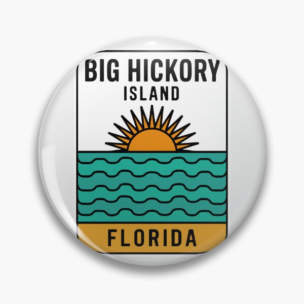 Item preview, Big Hickory Island Florida - Beach Sign designed and sold by TheOldMittenIllustrated.