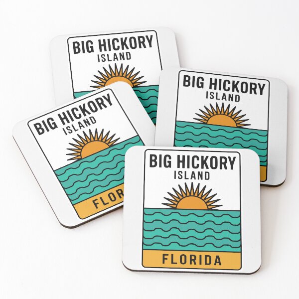 Item preview, Big Hickory Island Florida - Beach Sign designed and sold by TheOldMittenIllustrated.