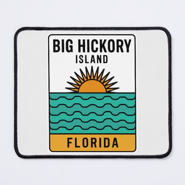 Item preview, Big Hickory Island Florida - Beach Sign designed and sold by TheOldMittenIllustrated.