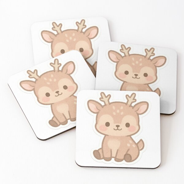 Item preview, Chibi Relaxed Deer Sticker designed and sold by StickMint.