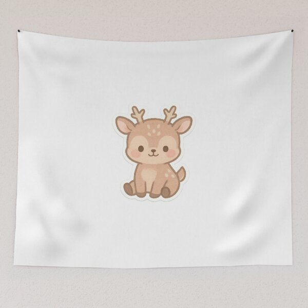 Item preview, Chibi Relaxed Deer Sticker designed and sold by StickMint.