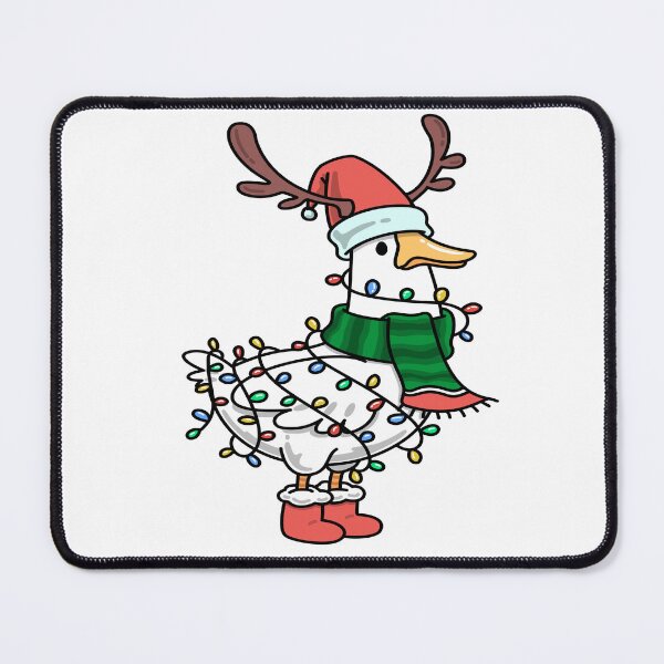 Item preview, Cute Christmas Duck Wearing Santa Hat and Reindeer Antlers – Funny Holiday Cartoon Design designed and sold by ZYNORAworld.