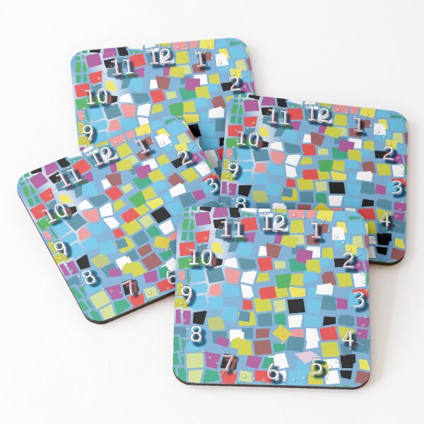 Item preview, Hours Graphic checkered pattern in soft colors designed and sold by Alan-David.